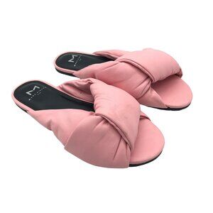 Marc Fisher Olgalia Pink Puffy Slide Sandals Leather Size 5.5
